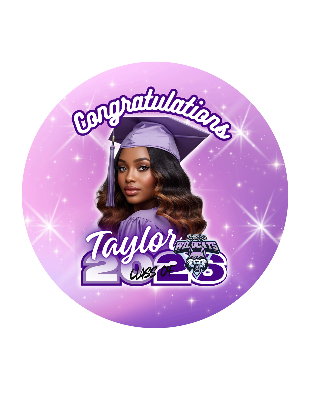 Graduation Celebration Bundle – Custom Photo Gift Bag Set (Balloon, Fan & Buttons Included)