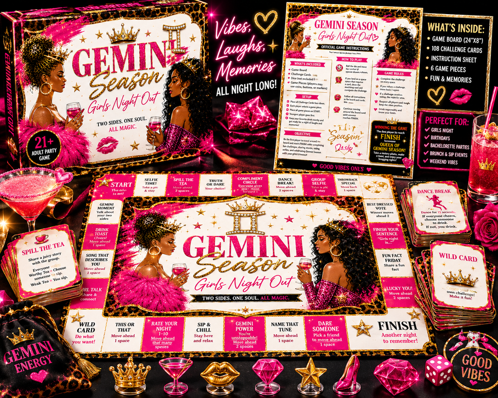 Gemini Season Girls Night Out Game Bundle | 21+ Adult Party Game