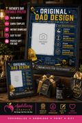 DAD BLUEPRINT™ Editable Father's Day Canva Template | 16x20 Poster | Instant Download