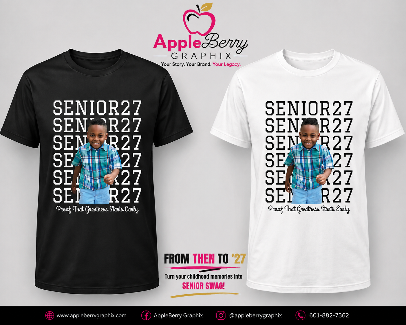 FROM THEN TO ’27™ Custom Senior T-Shirt