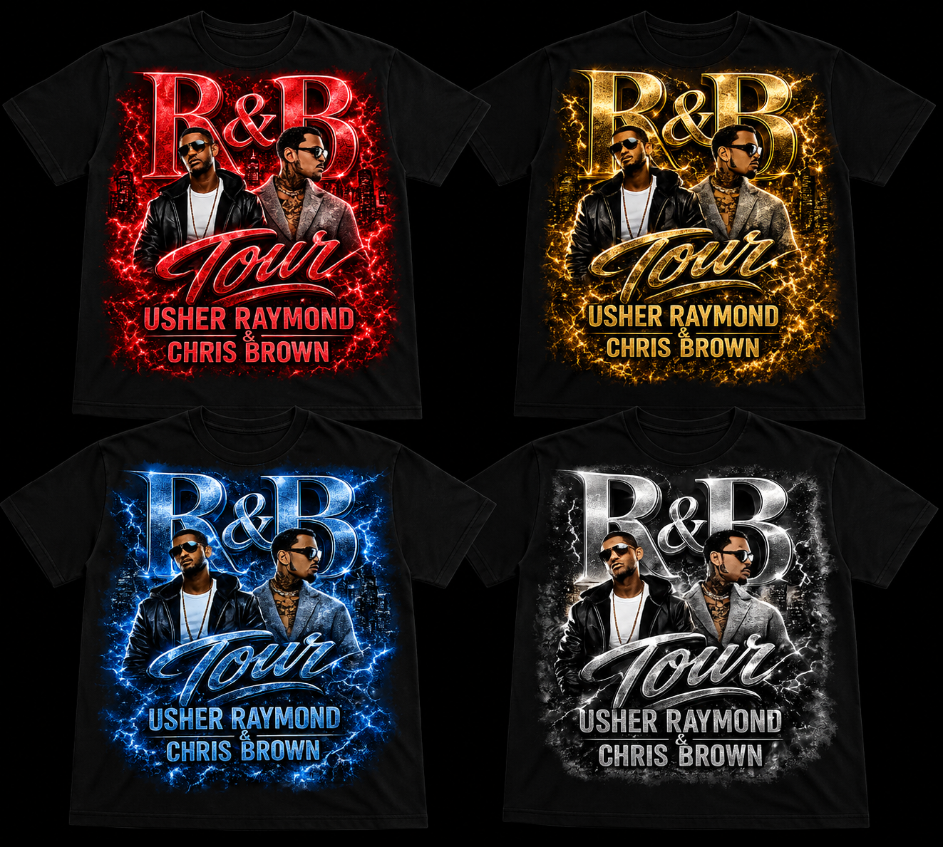 R&B Tour PNG Bundle | Luxury Concert Shirt Design | DTF & Sublimation Transfer PNG